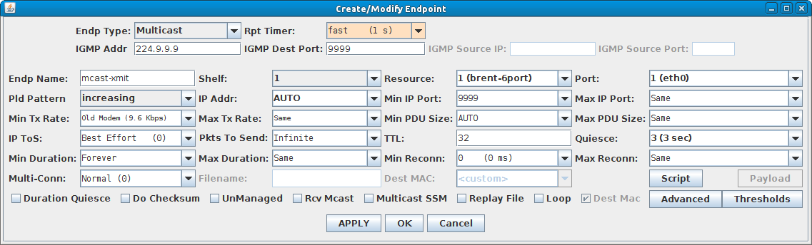 LANforge-GUI Endpoint: Create/Modify