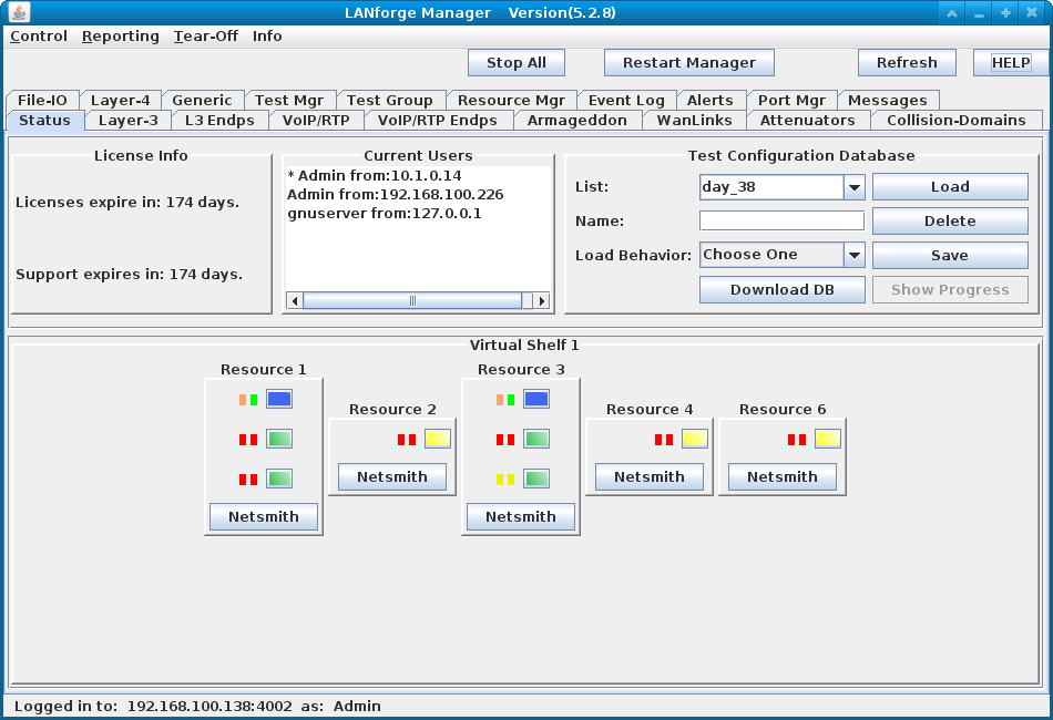 LANforge-GUI Status Pane