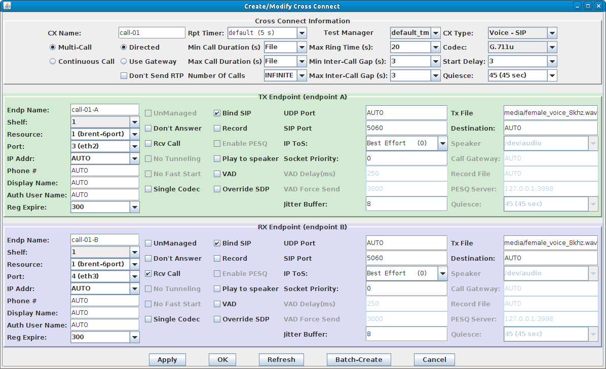 LANforge-GUI VOIP Call Generation Create/Modify LANforge-GUI VOIP Call Generation Create/Modify