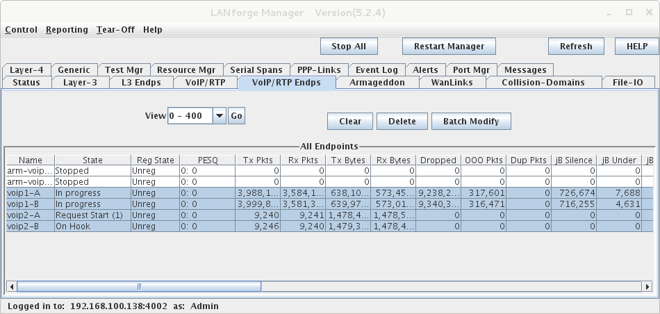 LANforge-GUI Endpoints