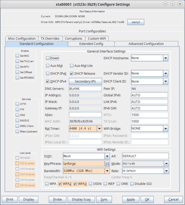 CT521-at7-ext Economy LANforge WiFIRE WiFi-7 1 radio Traffic